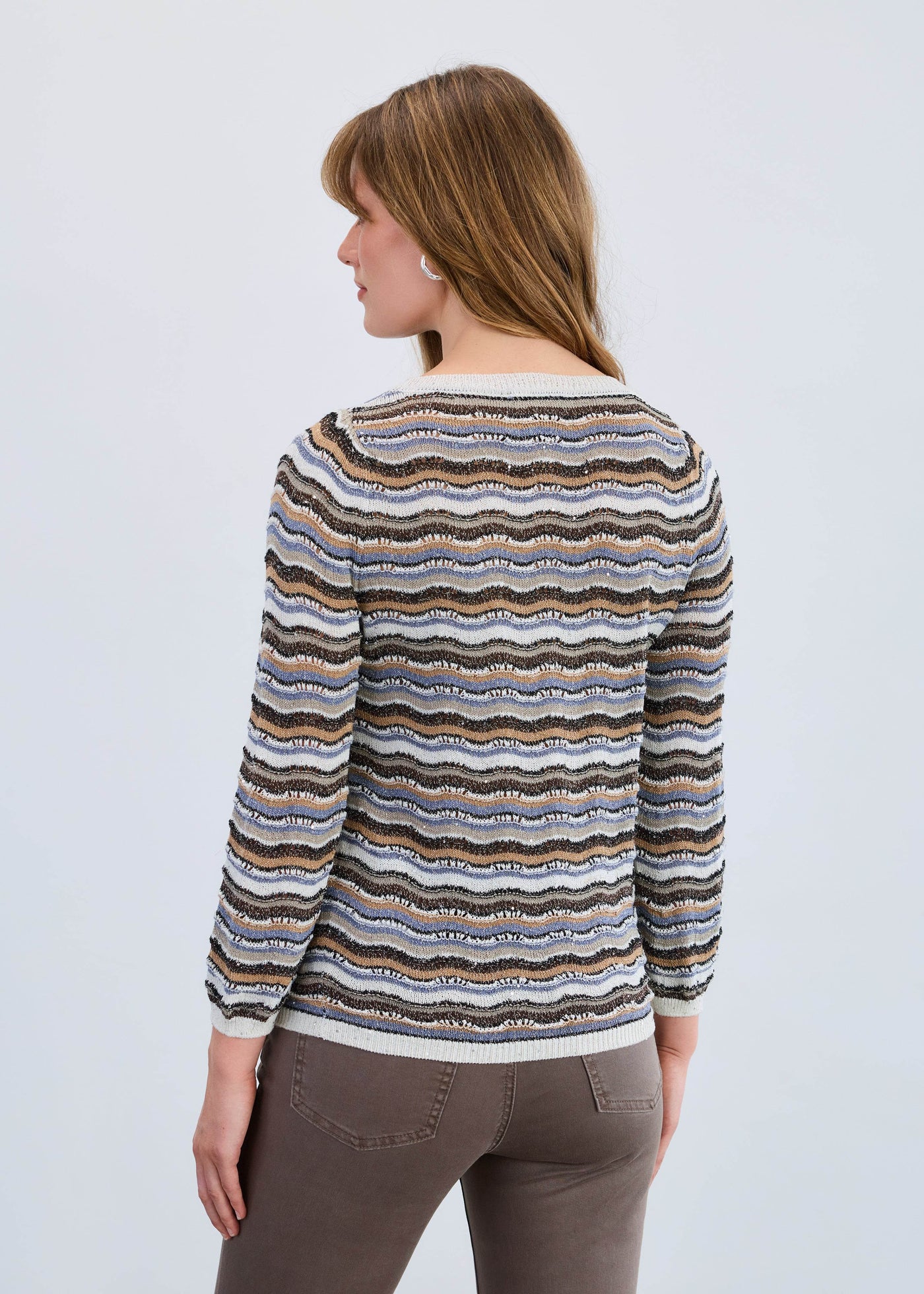 3/4 Sleeve Wave Stitch Sweater - Dream Pants