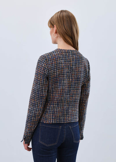 Tweed Collarless Jacket - Dream Pants