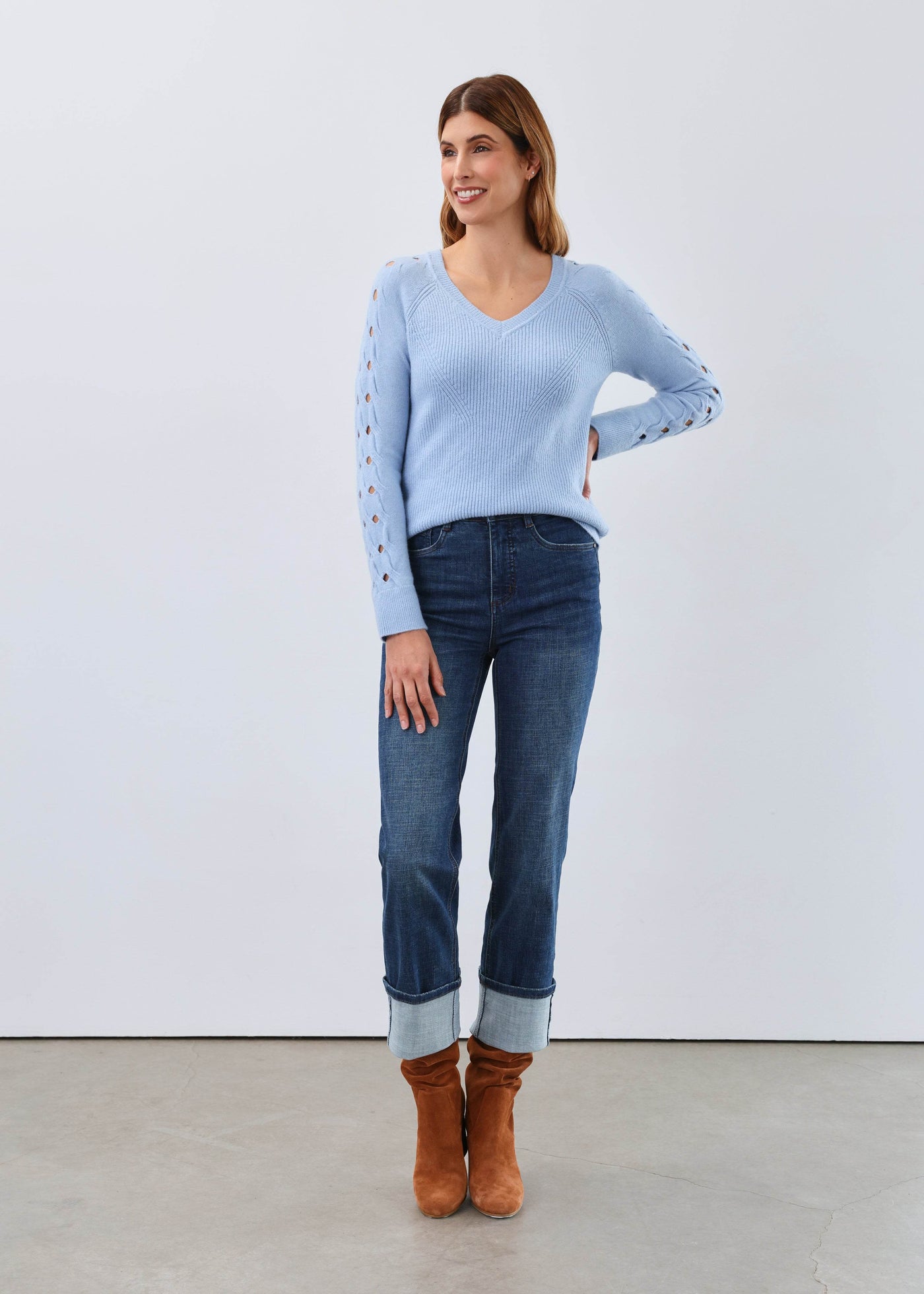 Long Sleeve V-Neck Sweater - Dream Pants