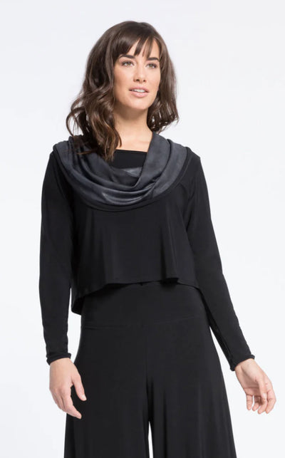 Sympli Storm Shorty Cowl Top, Long Sleeves 