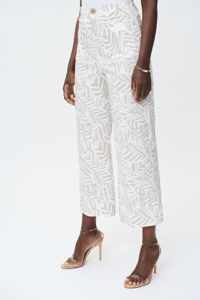 Joseph Ribkoff Tropical Print Wide-Leg Pants Style 232256 