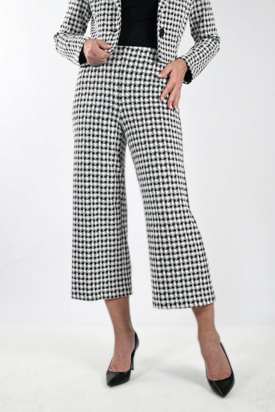 Frank Lyman Houndstooth Wide Leg Pant 