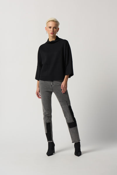 Joseph Ribkoff Funnel Neck Boxy Top 