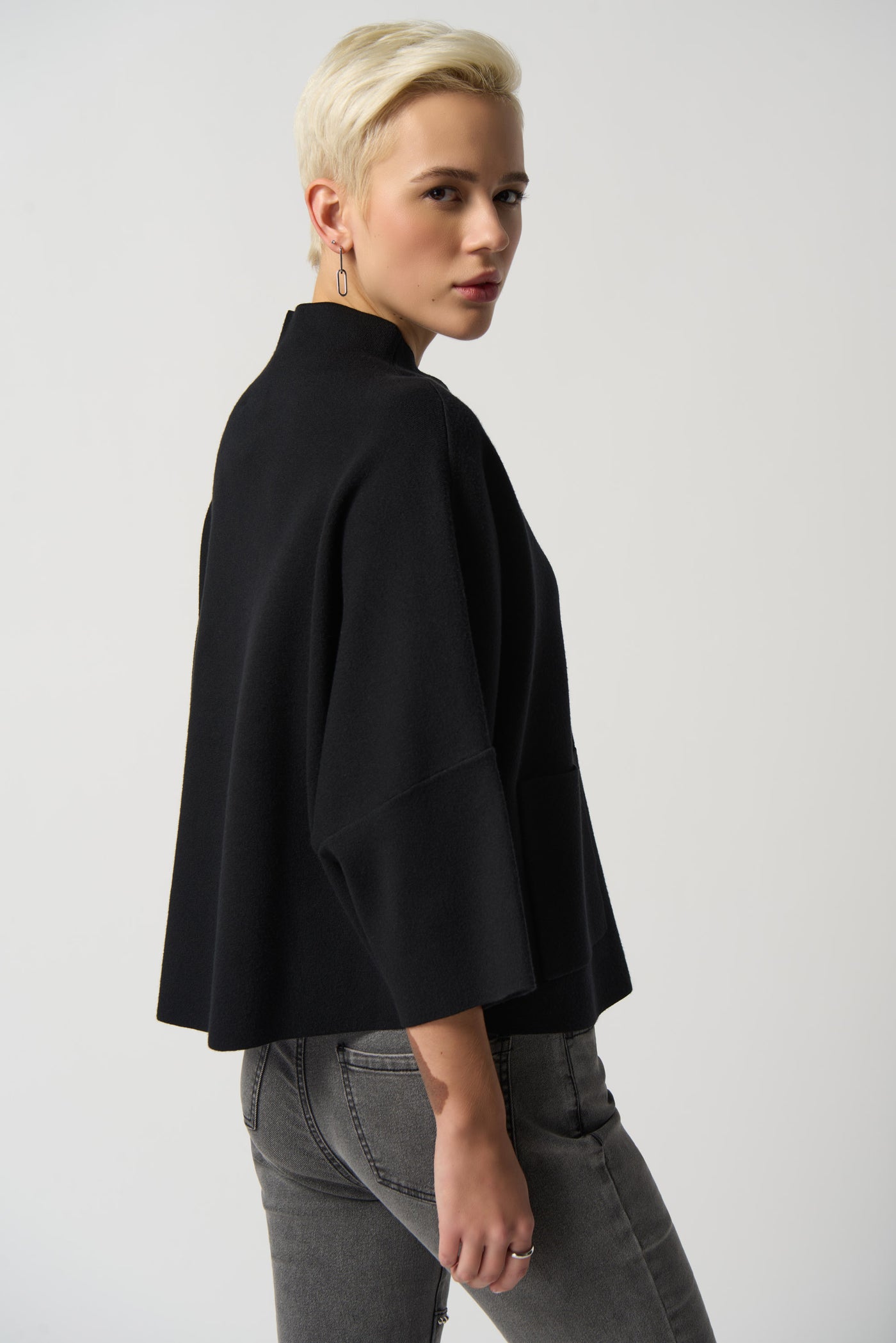 Joseph Ribkoff Funnel Neck Boxy Top 