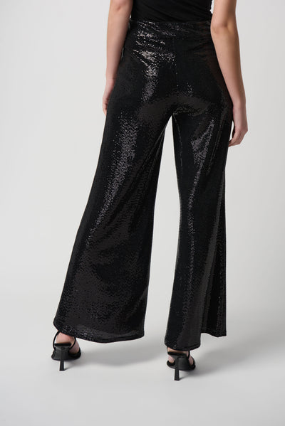 Joseph Ribkoff Novelty Knit Wide Leg Pull-On Pants 