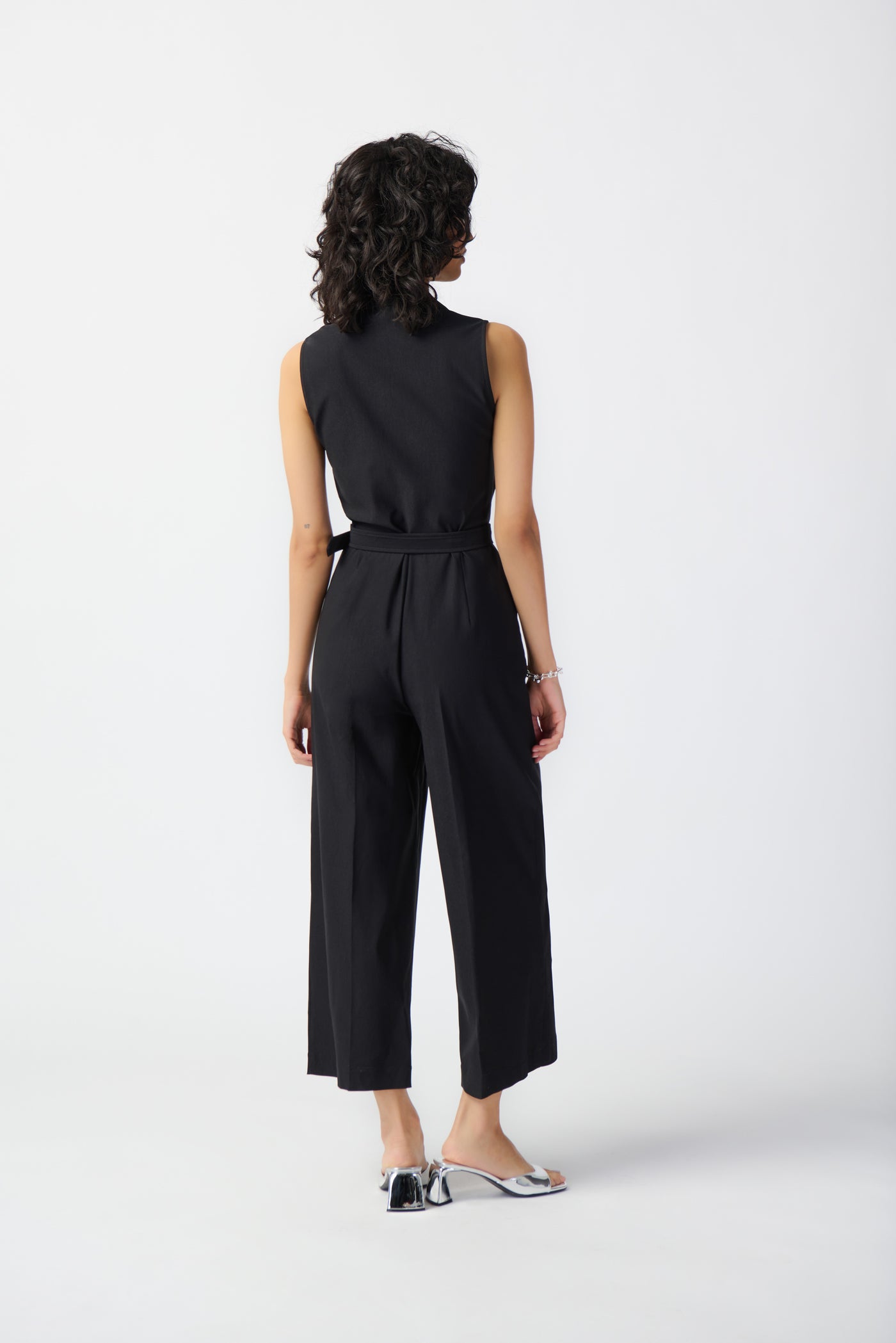 Joseph Ribkoff Sleeveless Micro Twill Jumpsuit 