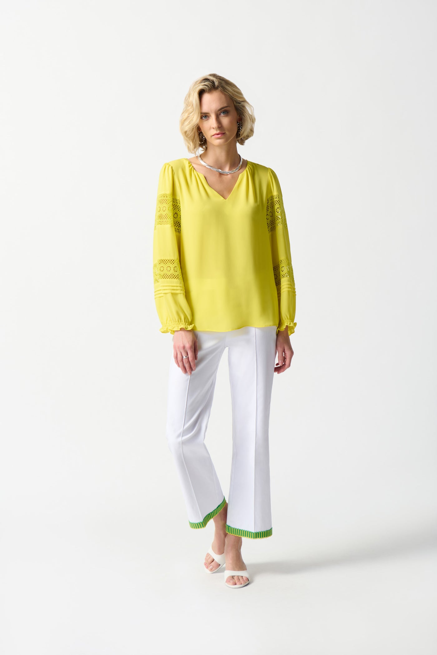 Georgette Puff Sleeve Top Joseph Ribkoff