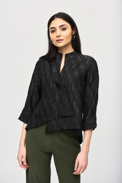 Woven Jacquard Swing Jacket Joseph Ribkoff