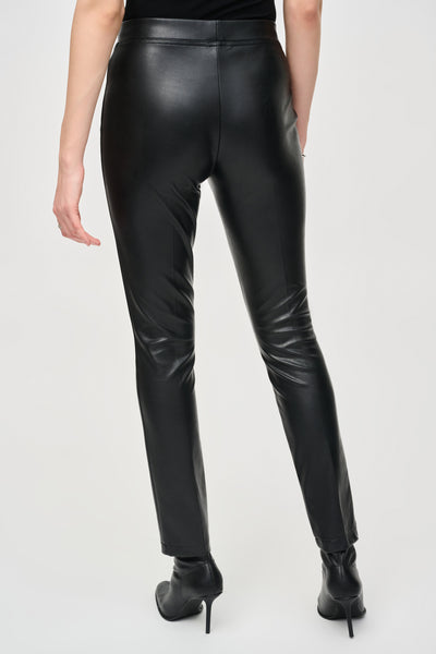 Bonded Leatherette Slim Fit Pants Joseph Ribkoff