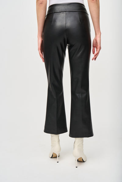 Leatherette Flared Pull-On Pants Joseph Ribkoff