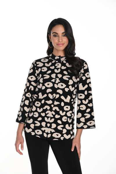 Mandarin Collar Top Frank Lyman