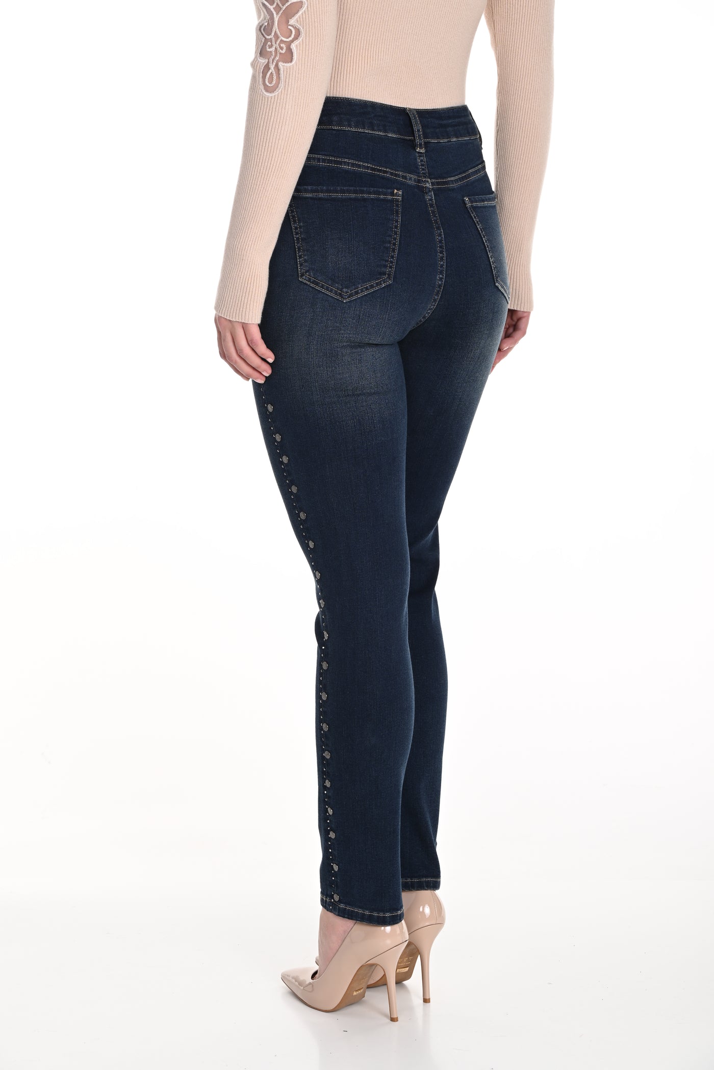 Jeans with Side Embellishments Frank Lyman