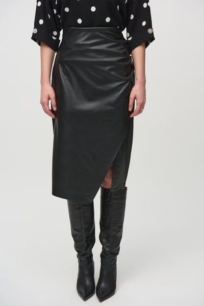 Leatherette Pull-On Pencil Skirt Joseph Ribkoff