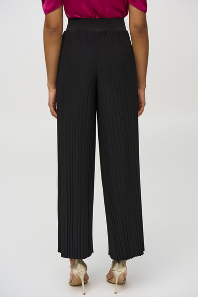 Pleated Silky Knit Wide-Leg Pants Joseph Ribkoff