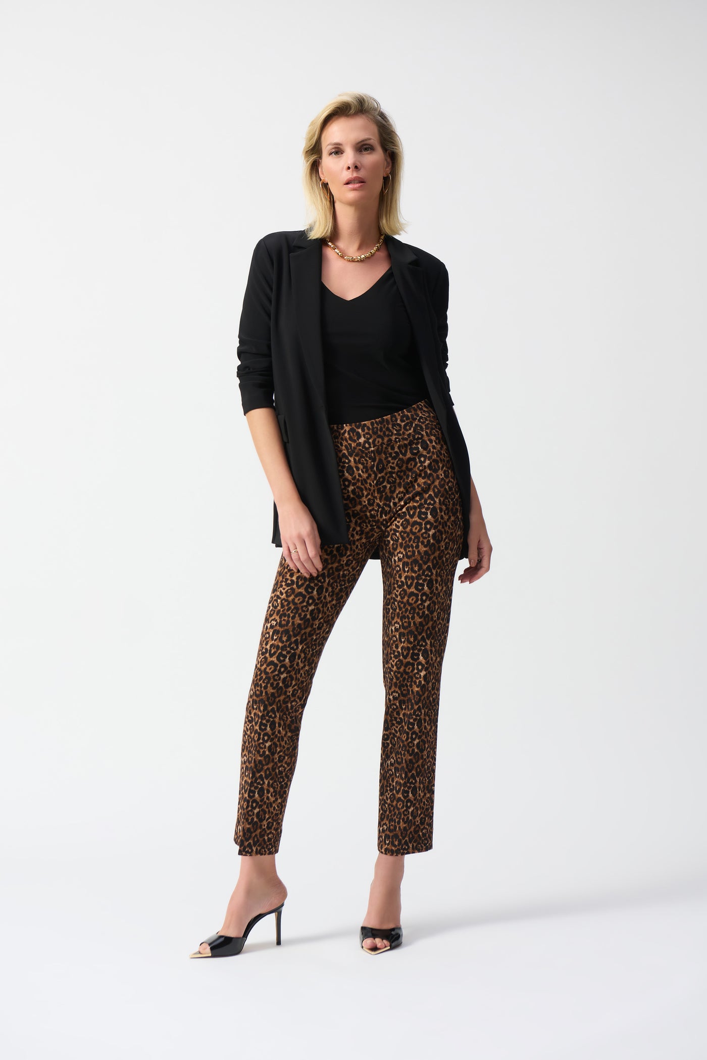 Silky Knit Animal Print Pull-On Pants Joseph Ribkoff