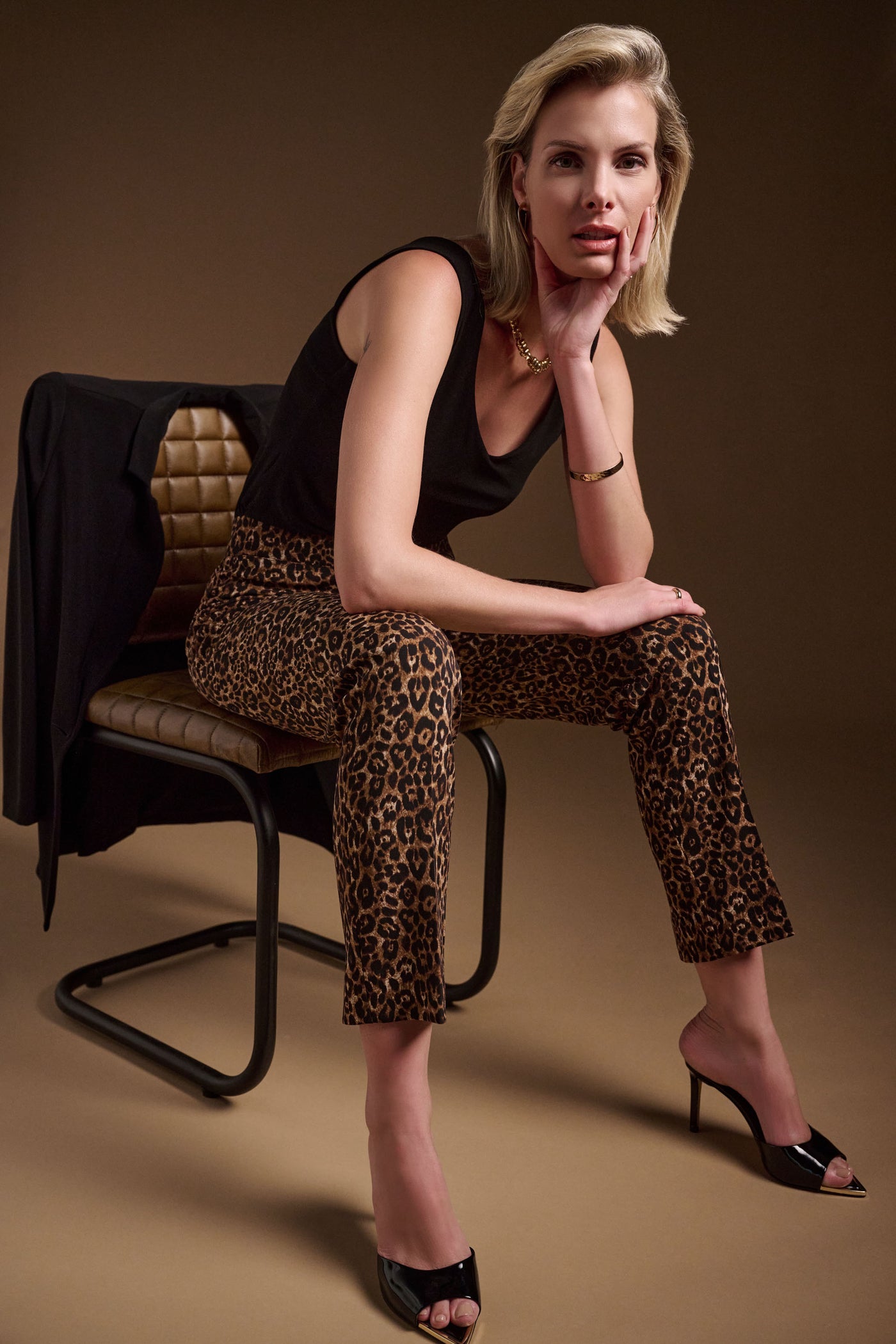 Silky Knit Animal Print Pull-On Pants Joseph Ribkoff