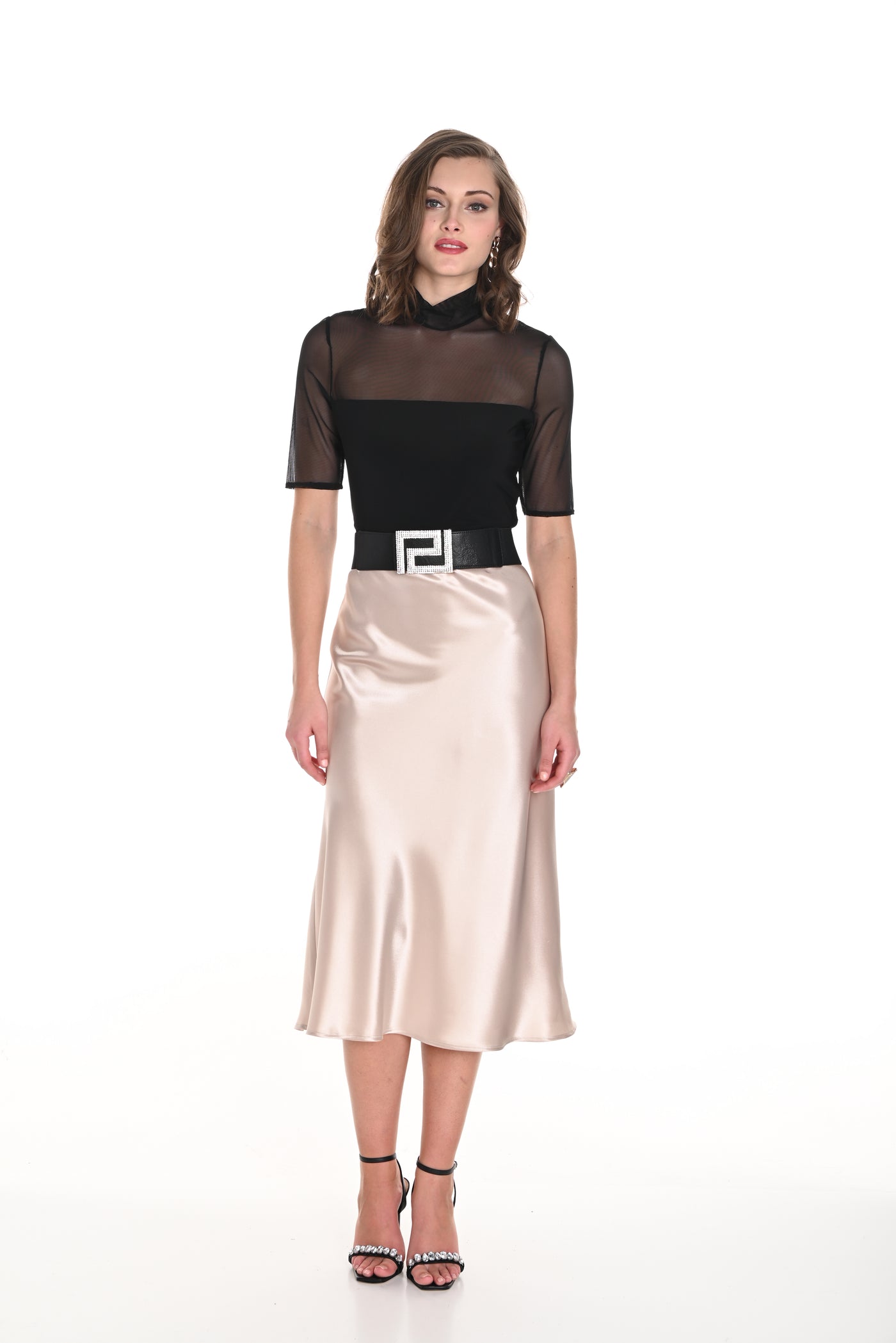 Satin Midi Skirt Frank Lyman