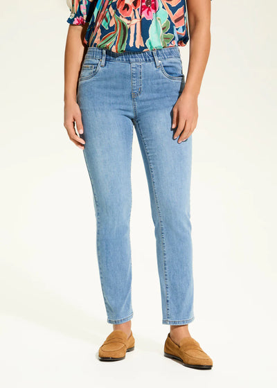 Basic Pull-On Straight Ankle French Dressing Jeans