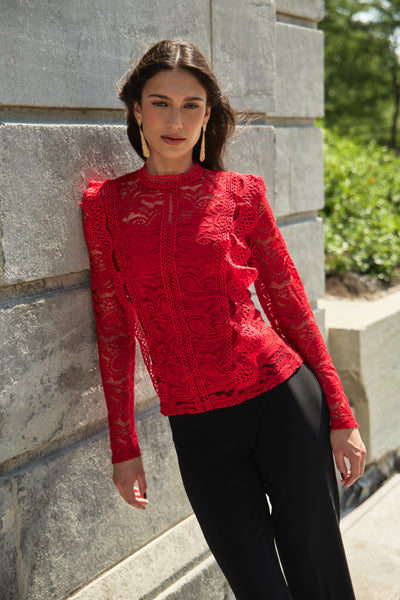 Lace Long Sleeve Top Frank Lyman