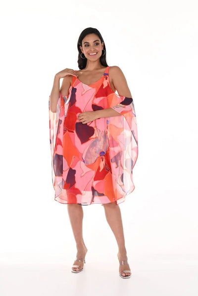 Frank Lyman Abstract Print Chiffon Dress 