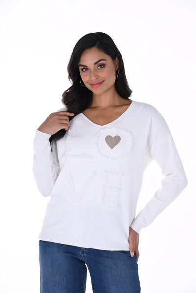 LOVE Motif Sweater Frank Lyman