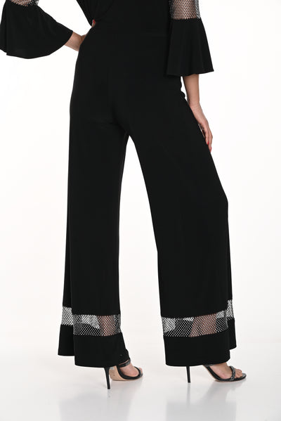 Rhinestone Detail Wide-Leg Trousers Frank Lyman