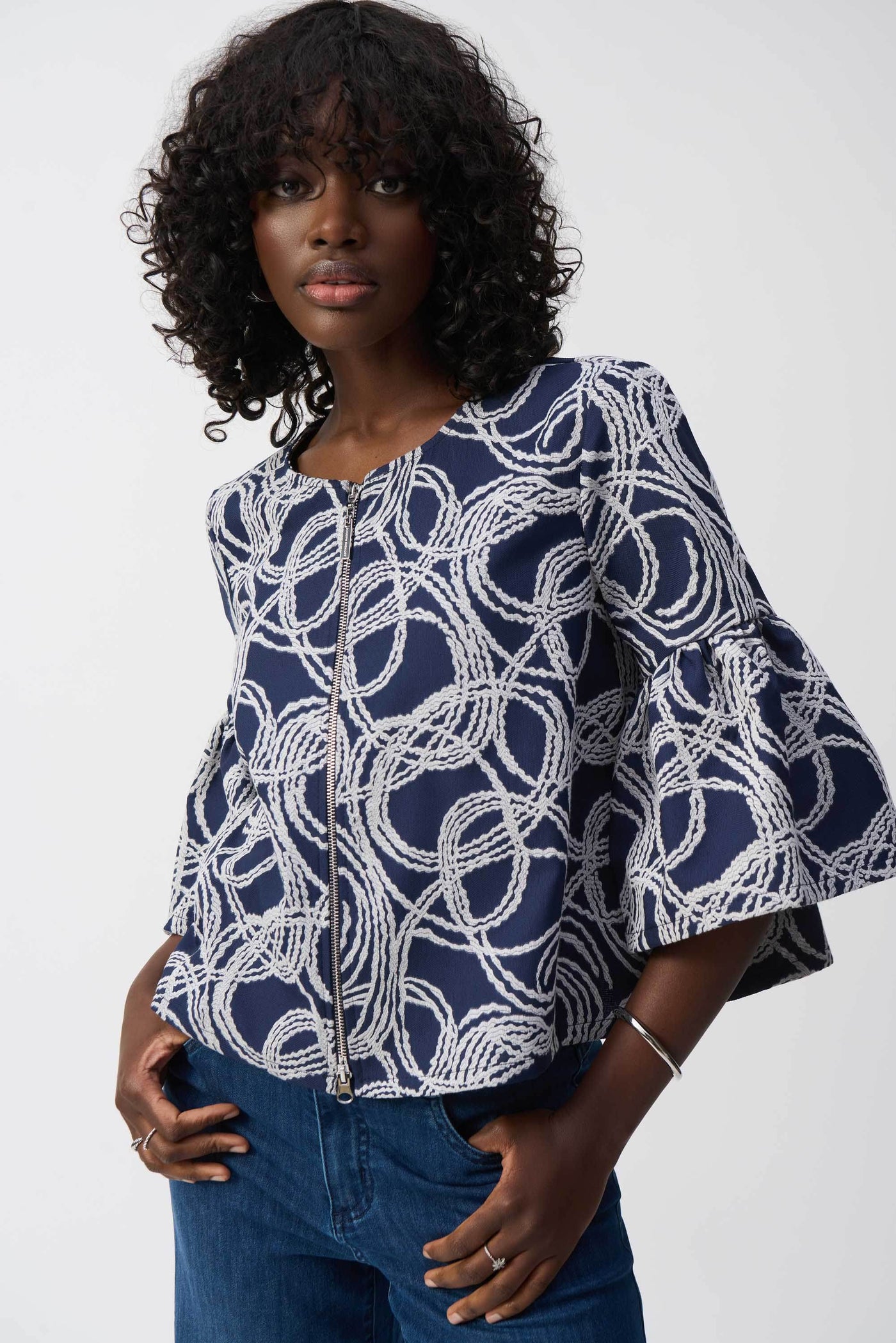 Abstract Jacquard Trapeze Jacket - Dream Pants