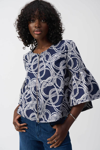 Abstract Jacquard Trapeze Jacket - Dream Pants