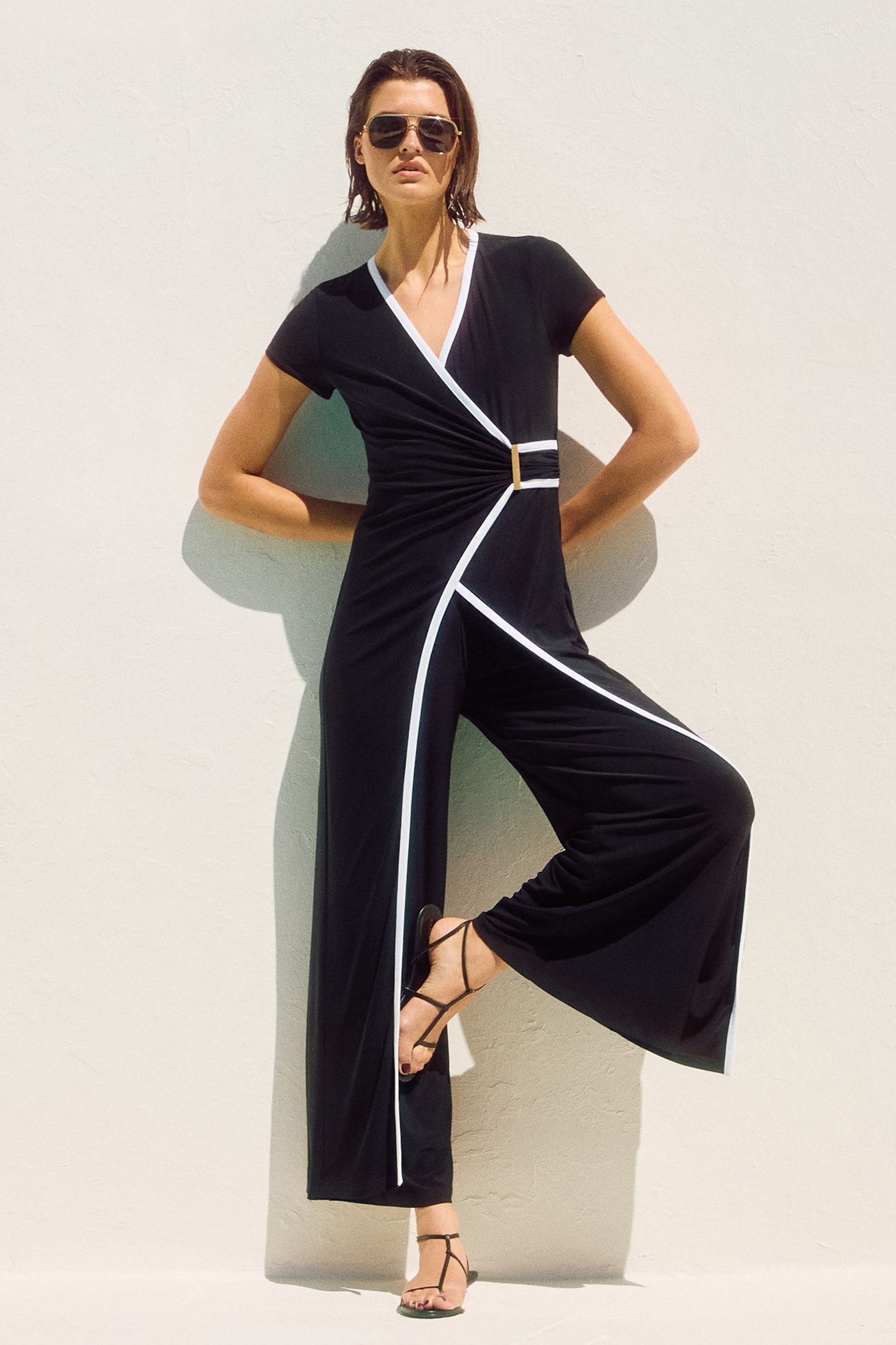 Silky Knit Culotte Jumpsuit Joseph Ribkoff