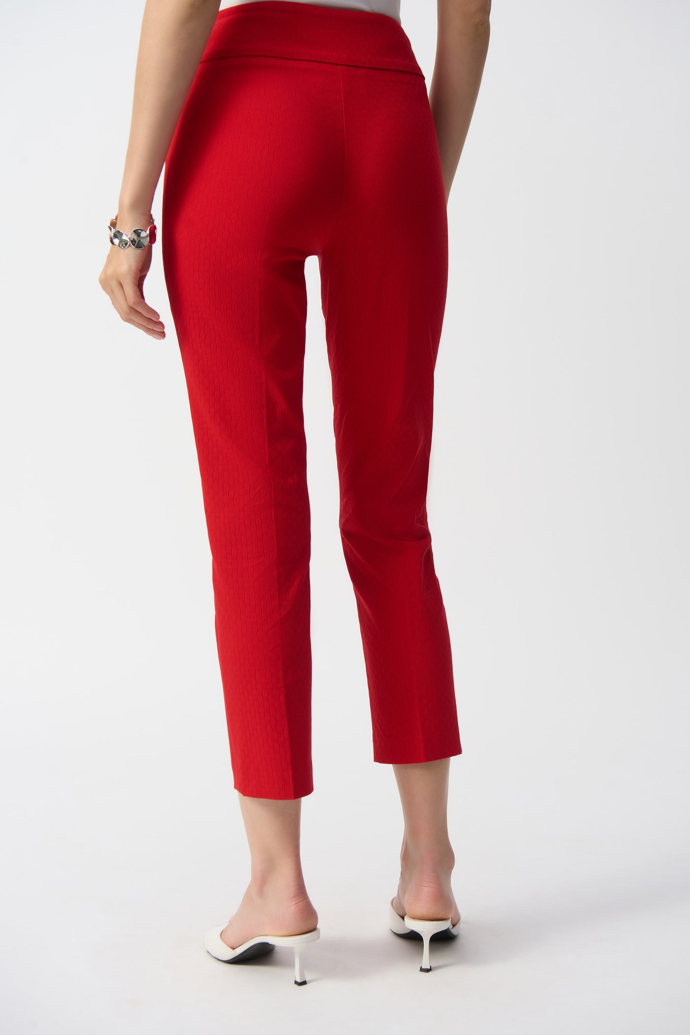 Textured Jacquard Crop Pull-On Pants Joseph Ribkoff