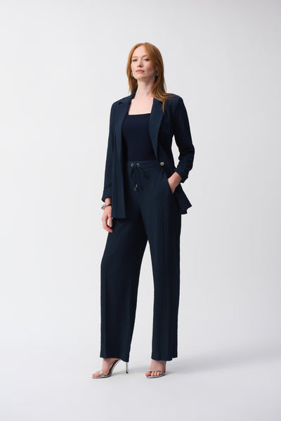 Seersucker Wide Leg Pull-On Pants Joseph Ribkoff