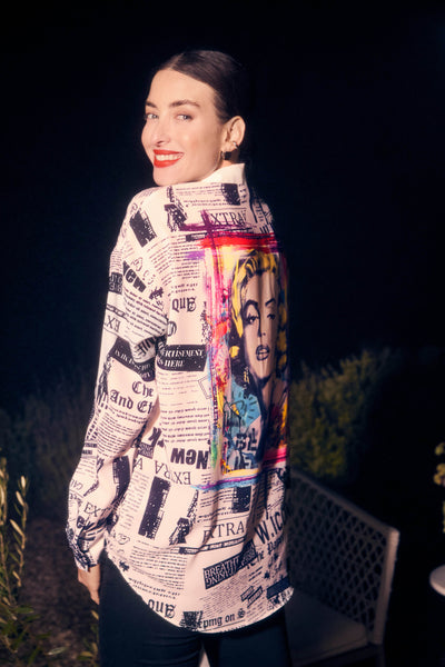 Buttoned Graphic Print Shirt - Dream Pants