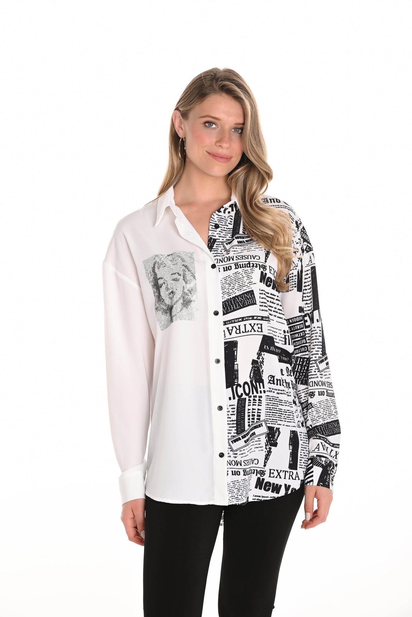 Buttoned Graphic Print Shirt - Dream Pants