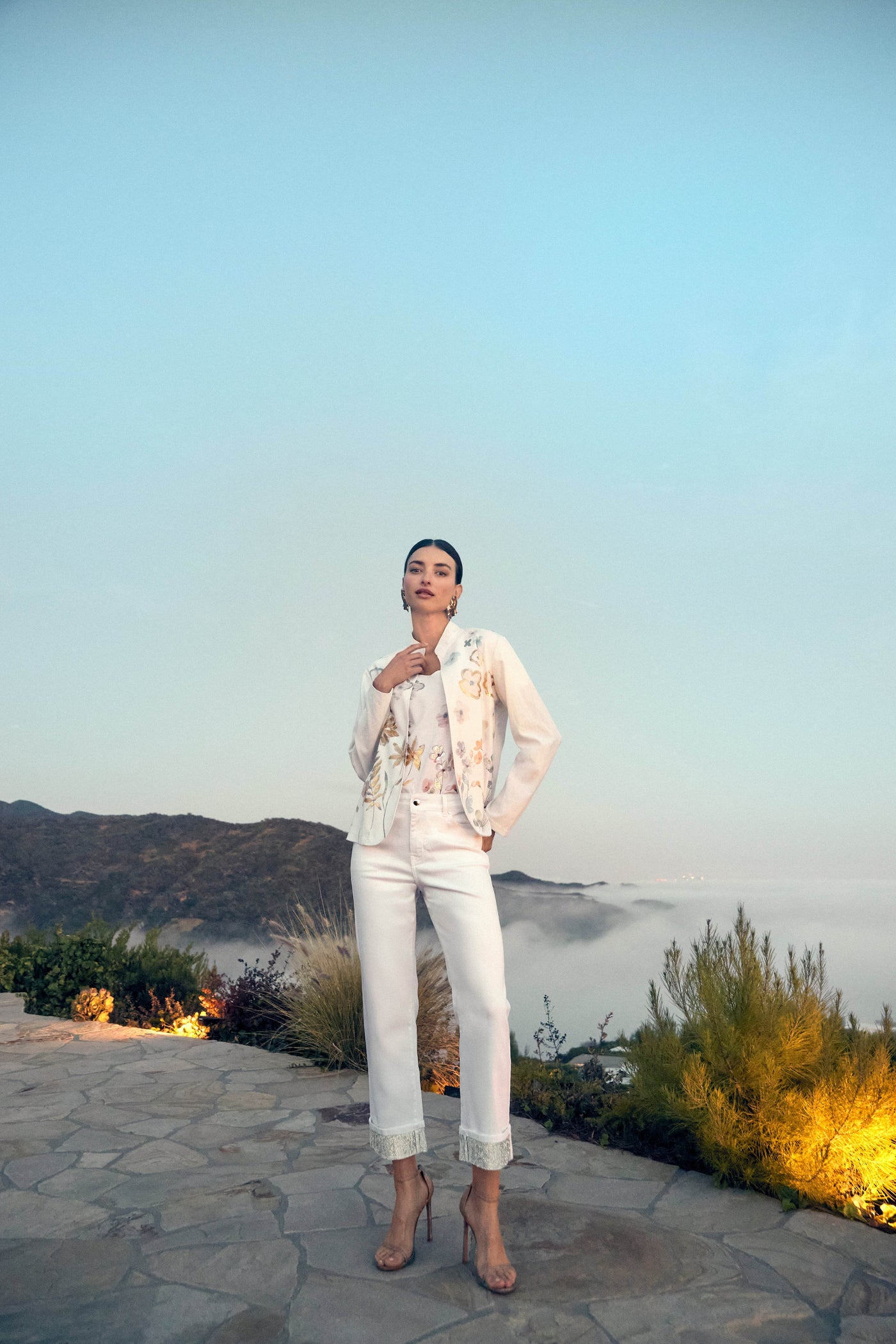 Floral Embroidered Collared Shirt - Dream Pants