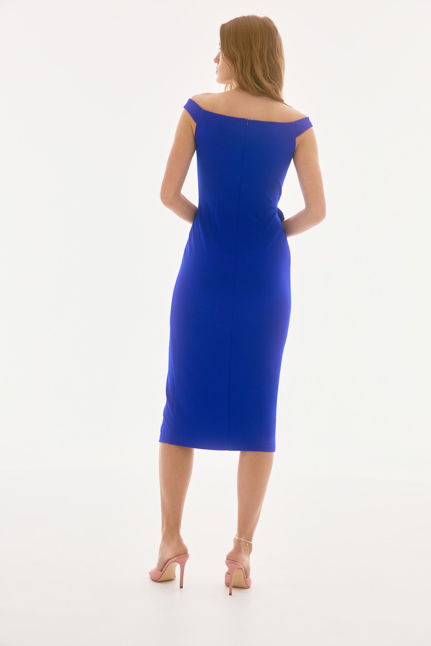 Signature Scuba Crepe Off Shoulder Sheath Dress Joseph Ribkoff