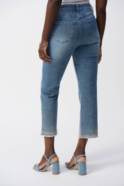 Straight FIt Crop Stretch Jeans Joseph Ribkoff