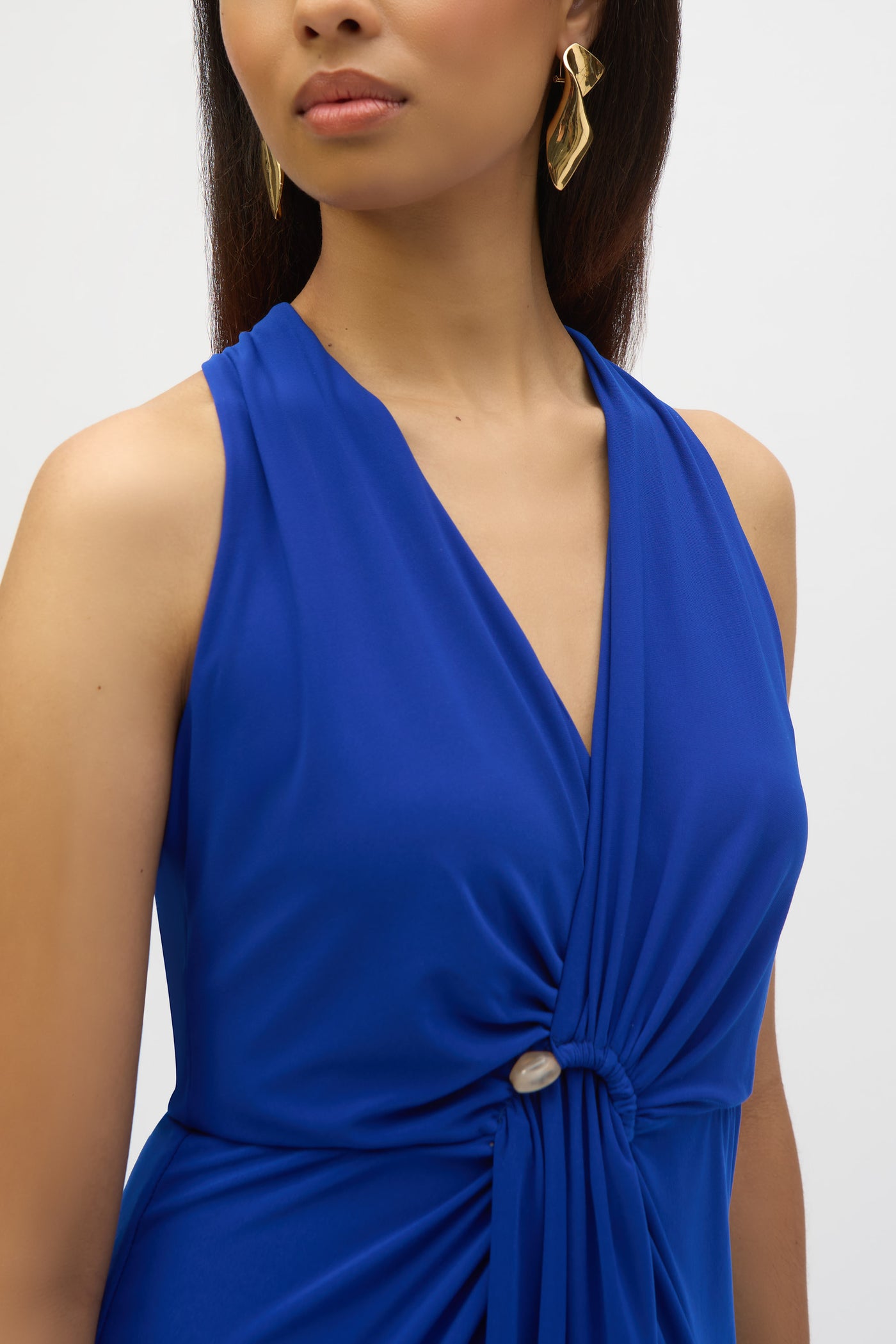 Silky Knit Halter Sheath Dress