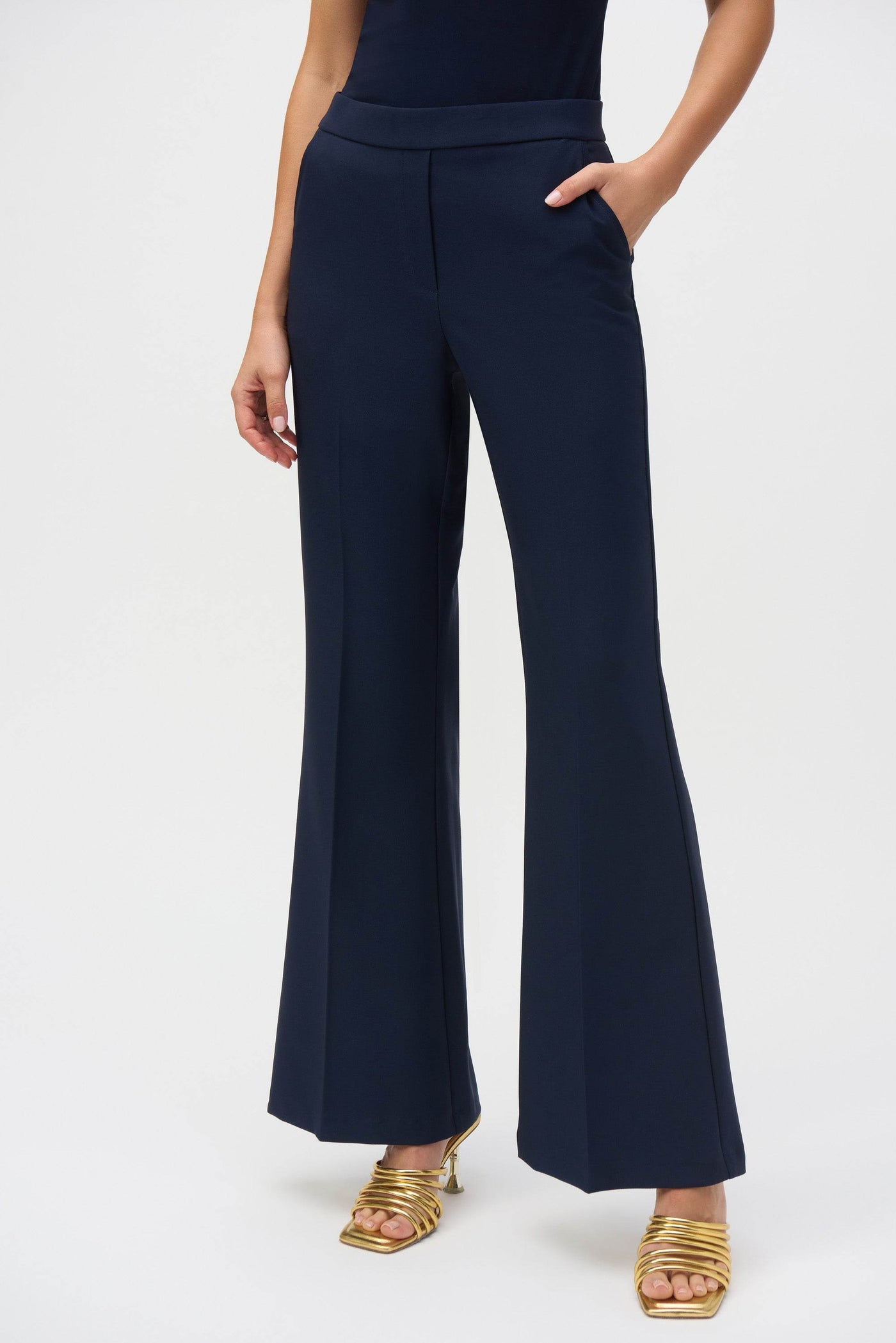 Lux Twill Flared Pull-On Pants - Dream Pants