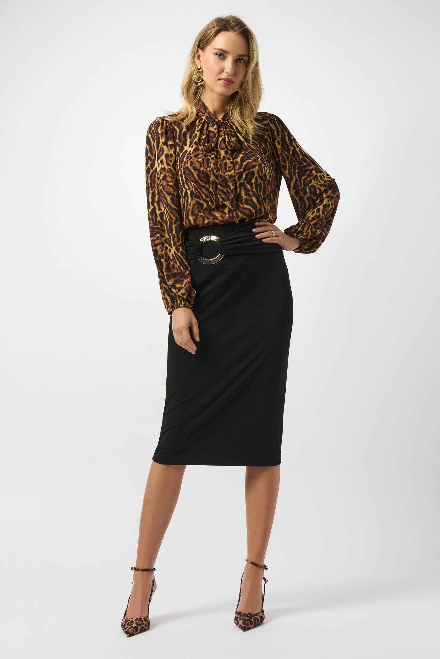 Recycled Georgette Animal Print Straight Top - Dream Pants