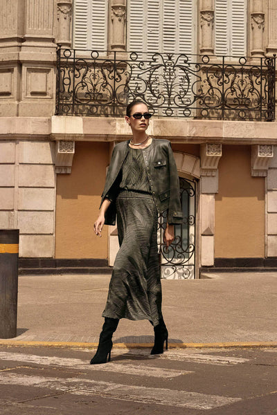 Pleated Satin Long Flared Skirt - Dream Pants