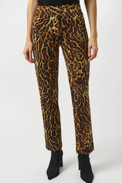 Silky Knit Animal Print Straight Pants - Dream Pants