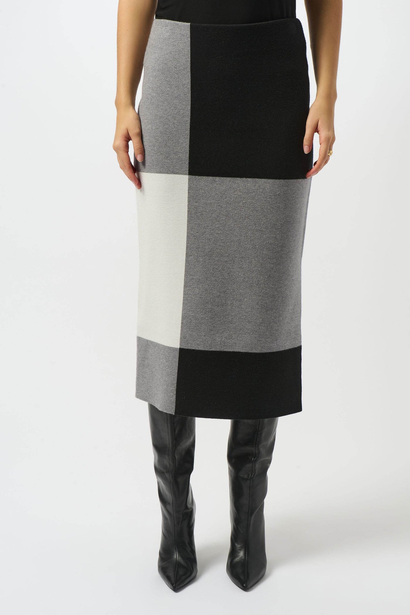 Jacquard Sweater Colour Block Skirt - Dream Pants