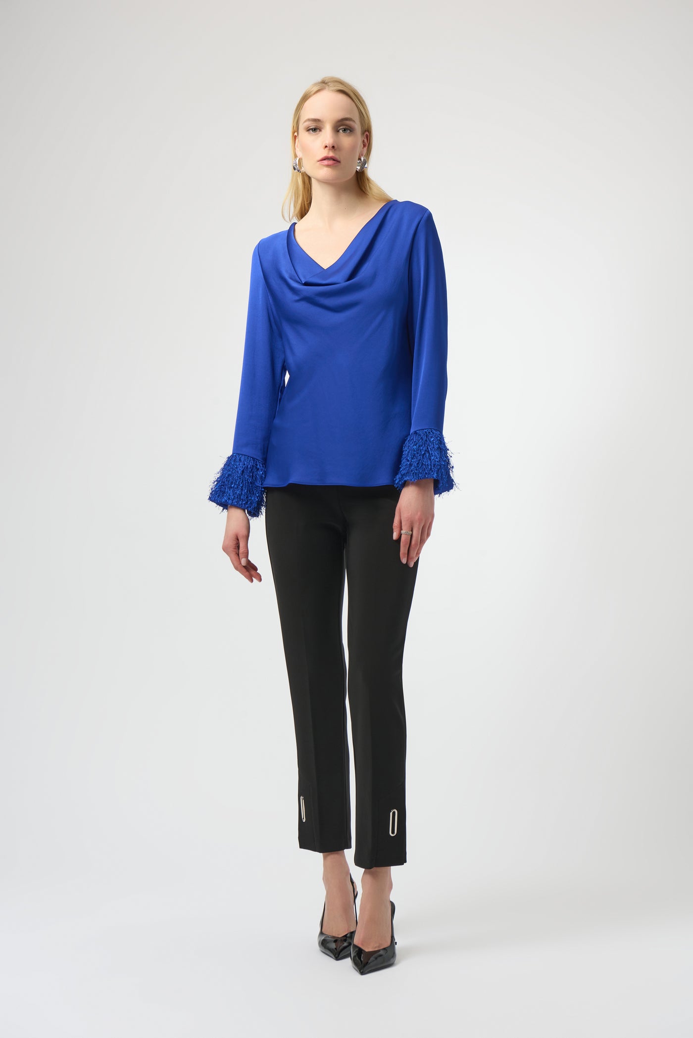 Recycled Satin Cowl Neck Top Joseph Ribkoff