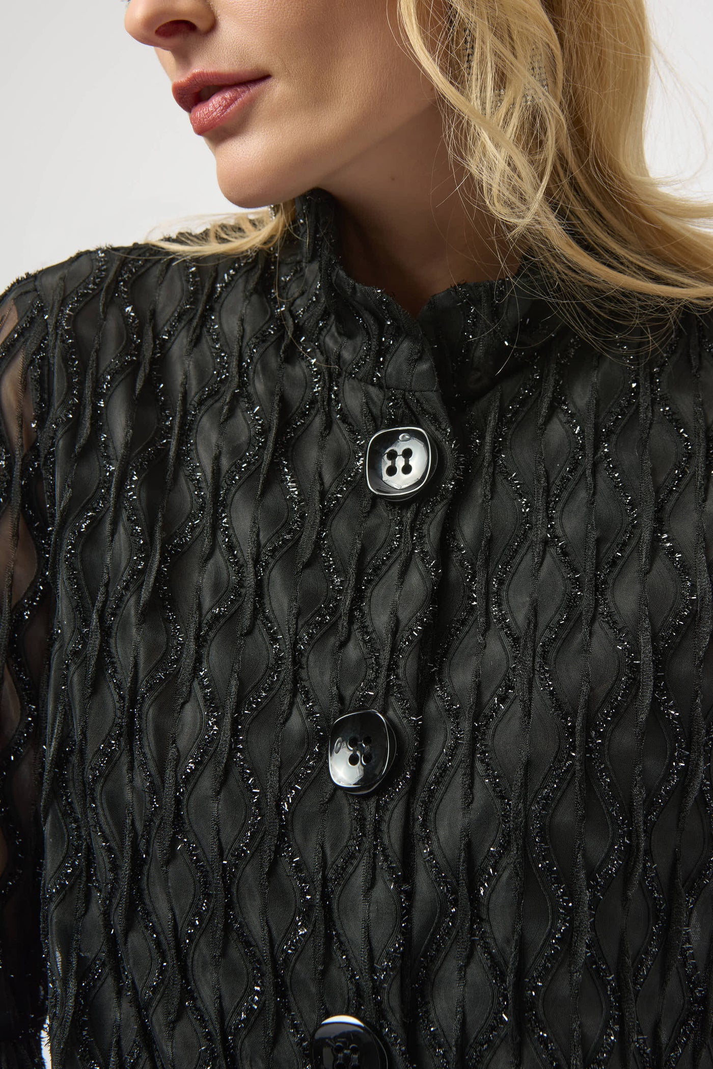 Lurex Cascade Trapeze Jacket Joseph Ribkoff