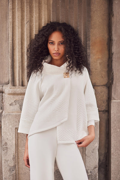 Relaxed Fit Cowl Neck Jacket Frank Lyman