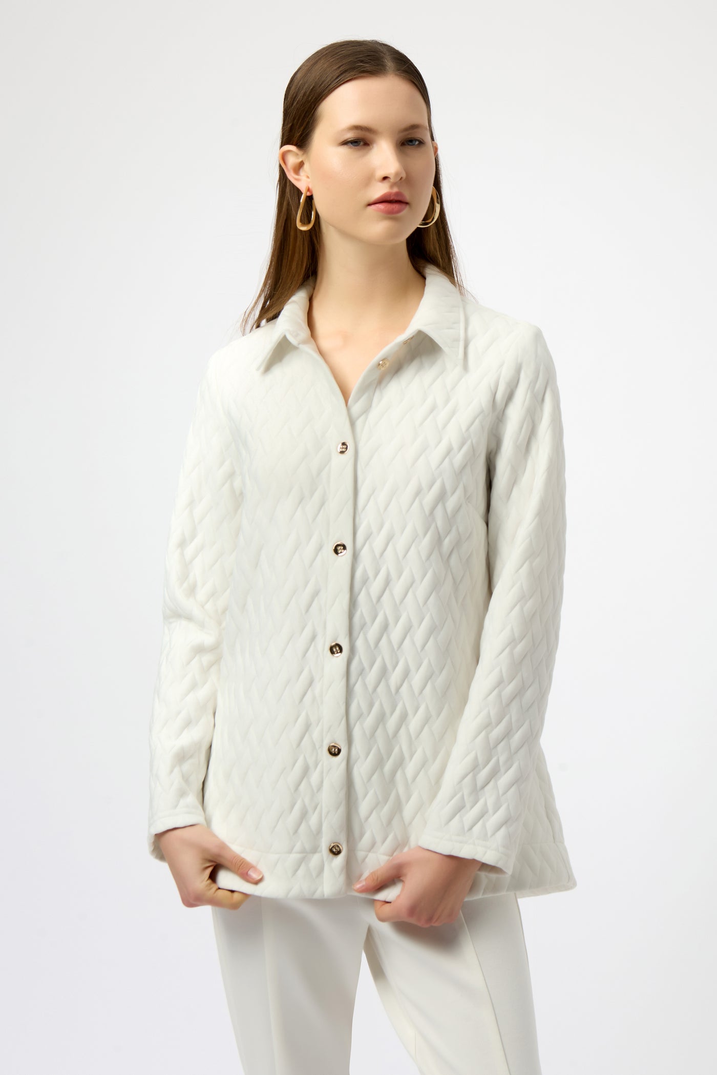 Quilted Knit A-Line Jacket Joseph Ribkoff