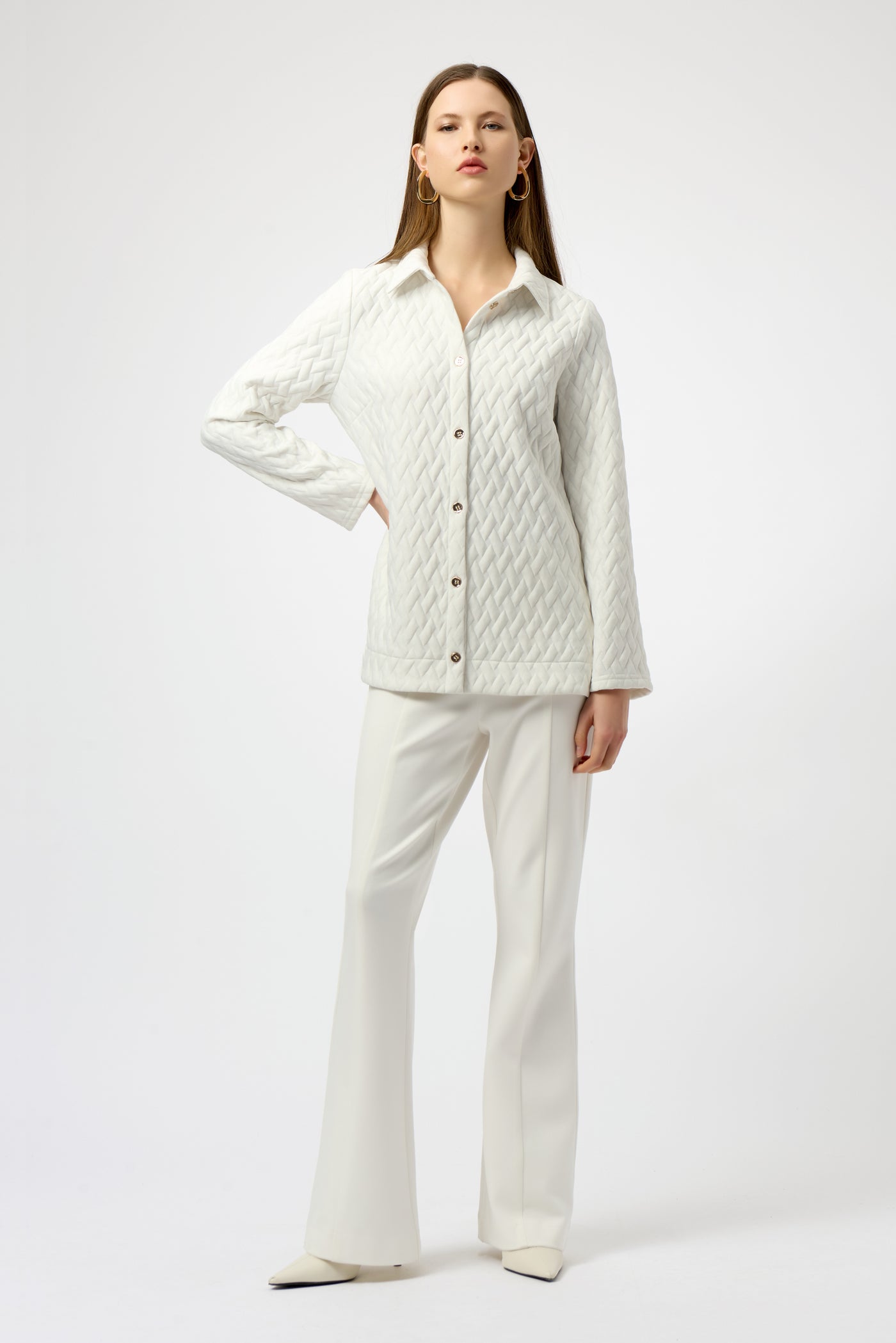Quilted Knit A-Line Jacket Joseph Ribkoff