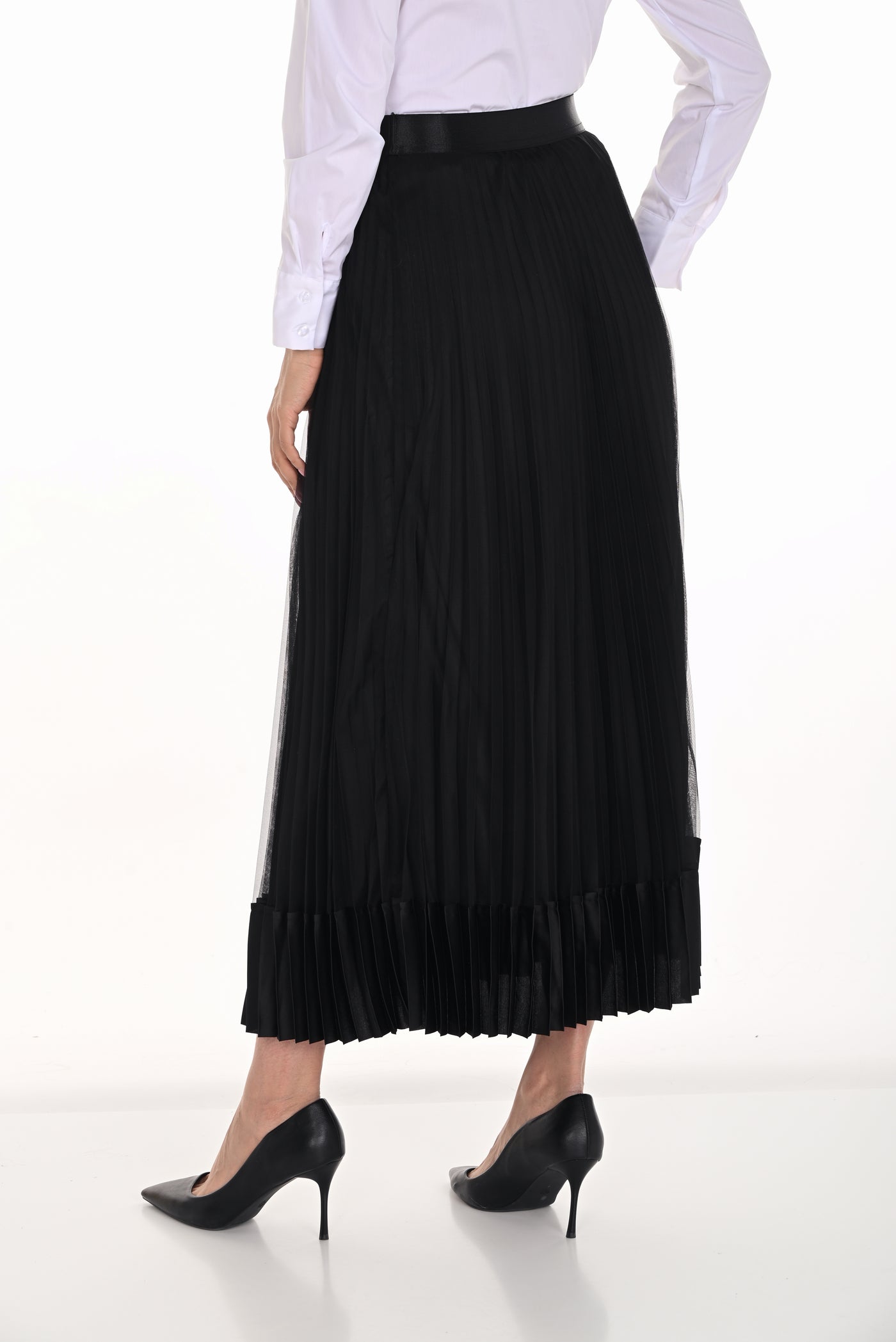 Pleated Midi Knit Skirt Frank Lyman