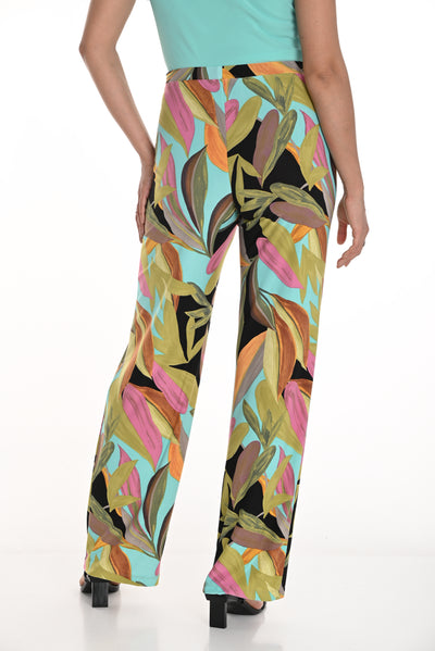 Floral Print Wide-Leg Trousers Frank Lyman