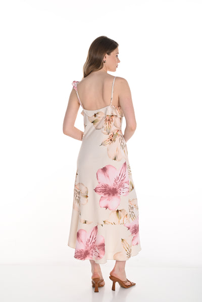 Floral Wrap Midi Dress Frank Lyman